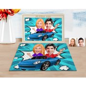 Resim Bk Gift Kişiye Özel Sevgililer Karikatürlü 1000 Parça Profesyonel Puzzle-52 