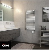 Resim Om Thermo Elektrikli Havlupan Radyatör 500 x 1100 Beyaz Susuz 