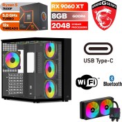 Resim MSI Ddr5 – Rtx 9060XT 8gb – Ryzen 5 7500F - 32GB - 64GB Ddr5 Ram – 1tb M.2 SSD – Sıvı Sogutmalı – Windows 11 Pro Masaüstü Bilgisayar 