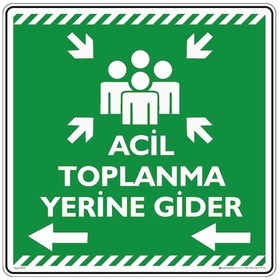 Resim Acil Toplanma Yerine Gider Sol Ok 