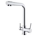 Resim Pemax Water Solutions Arıtma Çıkışlı 3 Yollu L Boru Batarya KROM Renk 