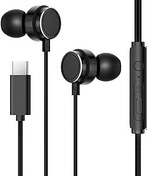 Resim HAPPYAUDIO W2 USB C Kablolu Kulaklık Başlıkları, C Tipi Kablolu Kulak İçi Kulaklıklar, Derin Bas ve Mikrofon, Sağlam ve Rahat Giyilebilir, Galaxy Google iPhone ile Uyumlu 