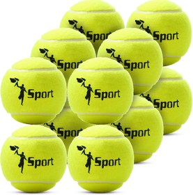 Resim 12 Adet Tenis Topu Başlangıç Seviye Eğitim Antrenman Amatör Maç Topu Tennis Ball 
