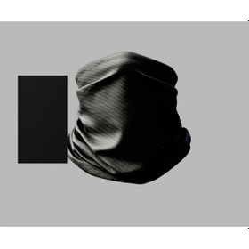 Resim Datwork Tasarımlı Motorcu Çok Amaçlı Outdoor Boyunluk Unisex Bandana Siyah 