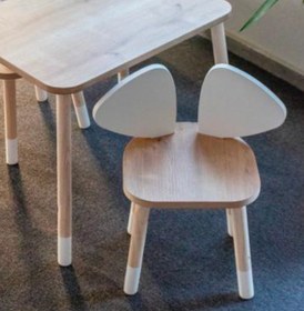 Resim Alfa Country Montessori Çocuk 1 Mickey Sandalye Beyaz-Kahve 