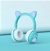 Resim Butfulake Kablosuz Bluetooth Kedi Kulak Led Işıklı Mikronlu Hafıza Kartı Ve Aux Girişli 7.1 Surround Ses 