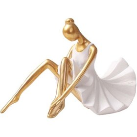 Resim Dolıty Balerin Kız Heykelcik Heykeli Süsleme Kitaplık Stil-b 