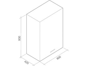 Resim Falmec - Fasteel Altair Top Duvar Tipi Davlumbaz 60 cm (220-240 V) - CVON60.E10P2ZZZX491F- 