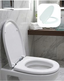 Resim Nemere Universal Klozet Kapak Seti Kaydırmaz Alt Yüzey Kolay Temizlik Banyo Aksesuarı Tech 