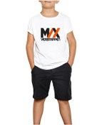 Resim F1 Max Verstappen Logo Beyaz Çocuk Tişört Beyaz 