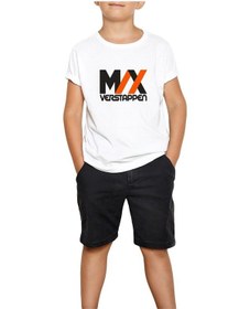 Resim F1 Max Verstappen Logo Beyaz Çocuk Tişört Beyaz 