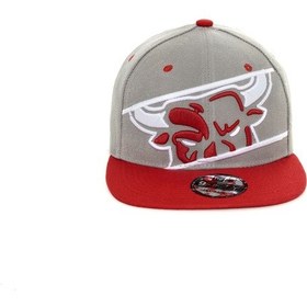 Resim Berellini Chicago Bulls Hip-hop Şapka Özel Kolleksiyon Gri - Kırmızı 