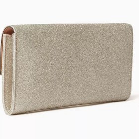 Resim Simli Kumaştan Emmie Clutch Çanta, Işıltılı & Zarif - Rose Gold 