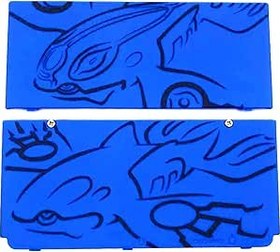 Resim Valley Of The Sun Mavi Renk New3DS Ekstra Konut Kabuk Üst ve Alt Kapak Plakaları Seti Değiştirme, Yeni 3DS Küçük El Oyun Konsolu, PKM Safir Edition için Üst/Alt Ön Kapak Arka Kapak Plakası 2 ADET 