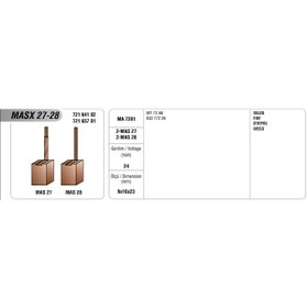 Resim Mega 24v Marş Kömürü Mako Tipi Masx-27/28 N11.13877 