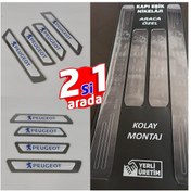 Resim Peugeot 206 Uyumlu Kapı Eşiği + Kapı Koruyucu 