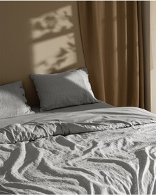 Resim Madame Coco Lumiere King Size %100 Pamuk Armürlü Nevresim Takımı - İndigo 8684427124970 Gri 