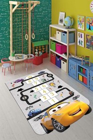 Resim ALAADDİN CARPET Makinede Yıkanabilir Kaymaz Taban Leke Tutmaz Bebek Çocuk Odası Halısı Çocuk Oyun Halısı - 80 X 300 