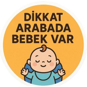 Resim SDT Group Dikkat Arabada Bebek Var Araba Etiketi & 