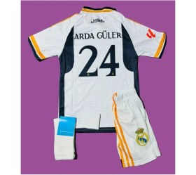Resim 24 Numara Real.madrid.arda Güler 24/25 Sezon Iç Saha Beyaz Çocuk Forması 4lü Set Çorap+Biliklik Yanında 