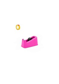 Resim Fixpoint Kaydırmaz Tabanlı Küçük Boy Bant Kesme Makinesi Para Bandı Bant Kesici + Bant Hediyeli Pembe Renk 1 Adet 