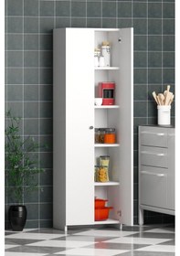 Resim Ed Pet Dizayn Modüler 5 Katlı 2 Kapaklı Çok Amaçlı Dolap Beyaz 