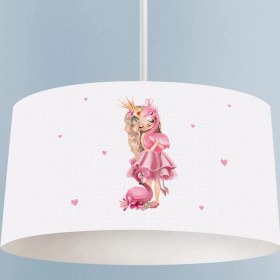 Resim Talia Home Prenses ve Flamingo Desenli Çocuk Odası Sarkıt Avize 