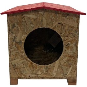 Resim Reyo Kedi Evi Dış Ortam Uygun Ahşap Kedi Evi Osb 39 x 37 x 34 CM CAT08 
