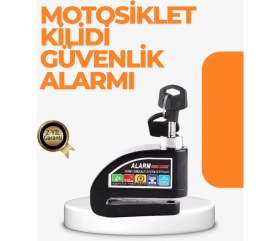 Resim sbodurhome Alarm Sensörlü Disk Kilidi Motosiklet Scooter Bisiklet Güvenlik 