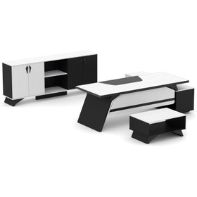 Resim Pierro Ofis Tesla Yönetici Takımı - Beyaz - Antrasit 