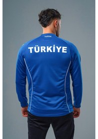 Resim Hummel Target Milli Takım Kamp Eşofman Üstü Sax Saks Mavisi 