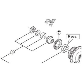 Resim Shimano Mt15 Jant Seti Göbek Vidaları Arka Sol 