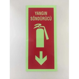 Resim Gündoğdu 12 x 12 cm Fosforlu Yangın Söndürücü Levhası Hafif ve Dayanıklı Dekota Malzeme ile 