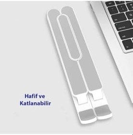 Resim Teknosepetim Macbook Laptop Bilgisayar Standı Notebook Özel Yükseltici Stand Tablet Tutucu Ayarlı 