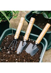 Resim Büro Ev Yazlık Hobi Bahçesi İçin Portatif Kazma Kürek Tırmık Seti 