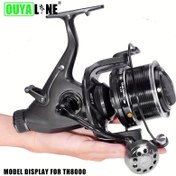 Resim OUYALINE 1 adet 4000-10000 Döner Balıkçılık Makinesi, 10-25kg Güçlü Çift Sürükleme, 7+1BB, Carp Balıkçılık Takımı 