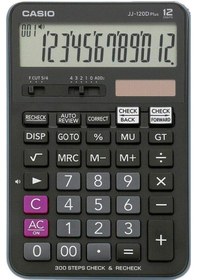 Resim Casio Jj-120dplus-wa-dpw 300 Adım Kontrolülü Masaüstü Hesap Makin Çok Renkli 