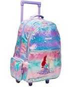 Resim Smiggle Disney Prenses Çekçekli Işıklı Tekerlekli Çanta 