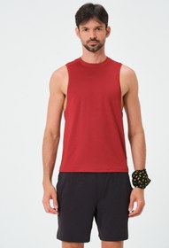 Resim Zinde LIFE Erkek Askılı Bisiklet Yaka Sıfır Kol Casual Fitness Tişört Kolsuz Spor Atleti 