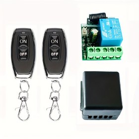 Resim 1 adet Kablosuz Uzaktan Kumanda Anahtarı, DC 12V Tek Kanal, RF 433MHz, Yüksek Hassasiyetli Alıcı, Aydınlatma ve Elektrik Sistemleri için Güvenilir Performans 