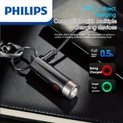 Resim Philips Güçlü Kompakt El Feneri, Açık Hava Kullanımı İçin Çoklu Fonksiyonlar, Şarj Edilebilir Özellikler ve Anahtarlık Tasarımı ile Mini Taşınabilir Tasarım, Muhteşem Bir Geniş Işın Veriyor. 