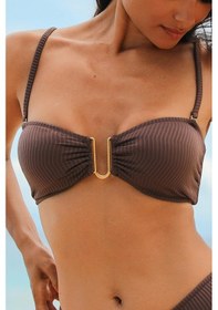 Resim Amarelle Assos Mocha Straplez Yandan Bağlamalı Bikini Takım Kahverengi 