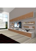 Resim Decoraktiv Ekoflex 360y Slm Tv Ünitesi Tv Sehpası Beyaz - Ceviz 