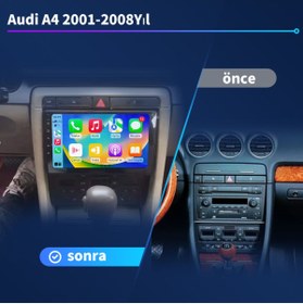 Resim Audi A4 (2008-2012 B8) AUDİ A4 MULTİMEDYA CARPLAY 6GB RAM 128GB HAFIZA 8 ÇEKİRDEK TS10 İŞLEMCİ uyumlu 