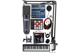 Resim AyrStore Stüdyo Ekipmanları Midi Live Paket-6 Ses Kartlı Mikser Midi Klavye Cx2 Mikrofon Kulaklık Pad 