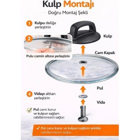 Resim Arcak2 Orjınal Kulp ve 24 cm Cam Pyrex 