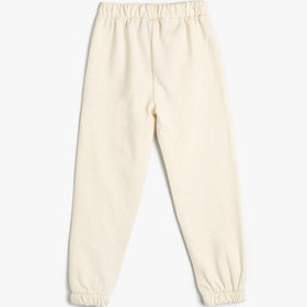 Resim Kız Bebek Basic Jogger Eşofman Altı Aplike Detaylı Beli Bağlamalı Pamuklu 