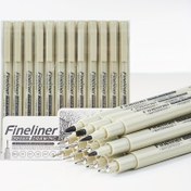 Resim Sanatçı Malzemeleri için 12'li Paket Siyah İnce Çizgi Mürekkep Seti, Detaylı Çizimler, Günlükler ve Karikatür Animasyonu için Uygun Profesyonel Arşivleyici Su Boyası Hediye Ürünleri 