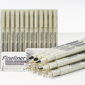 Resim Sanatçı Malzemeleri için 12'li Paket Siyah İnce Çizgi Mürekkep Seti, Detaylı Çizimler, Günlükler ve Karikatür Animasyonu için Uygun Profesyonel Arşivleyici Su Boyası Hediye Ürünleri 