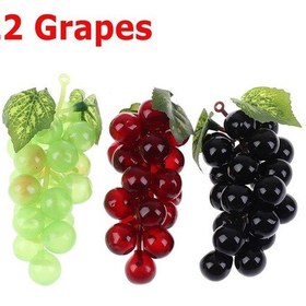 Resim Koyu Mor Gerçek Dokunmatik Yapay Meyve Üzüm Plastik Ev Bahçe Düğün Dekorasyon 
